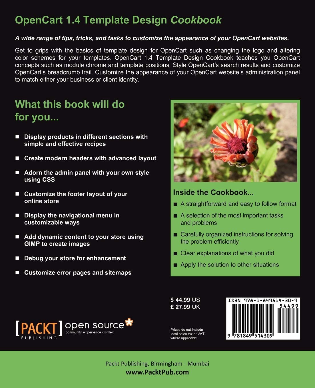 OpenCart 1.4 Template Design Cookbook (English Edition)