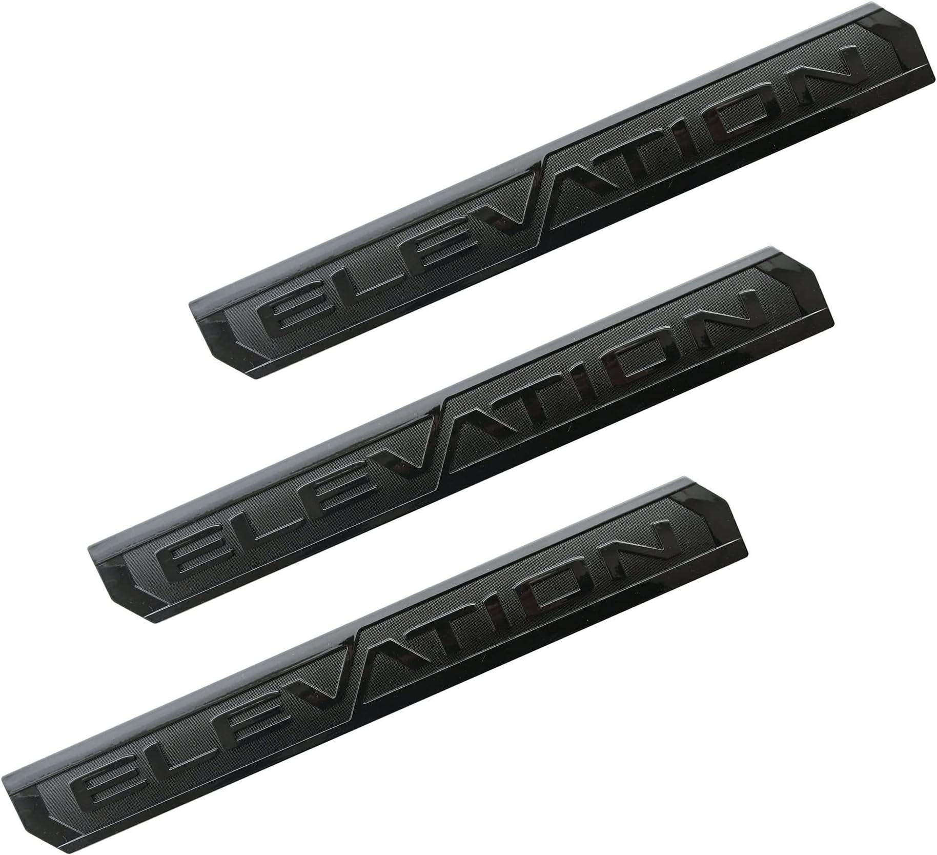 Zcardon 3pcs 2019-2021 Elevation Emblems (Shiny Black)