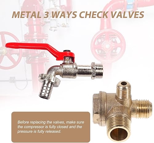 Miniatura 4 de Uonlytech Compresor de aire Válvula de retención Tanque Kit de válvula de retención Accesorio para compresor de aire Piezas de compresor de aire