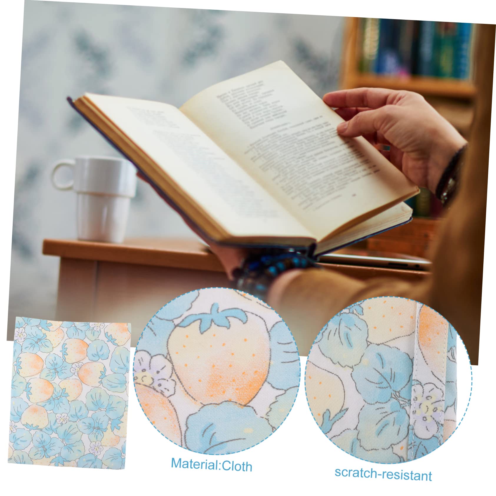 Lurrose 4 Pièces couverture de livre couvertures anti-poussière de livre couvertures de pochettes de livres bookcase livre decoration toile de livre pour la reliure tissu de livre a5