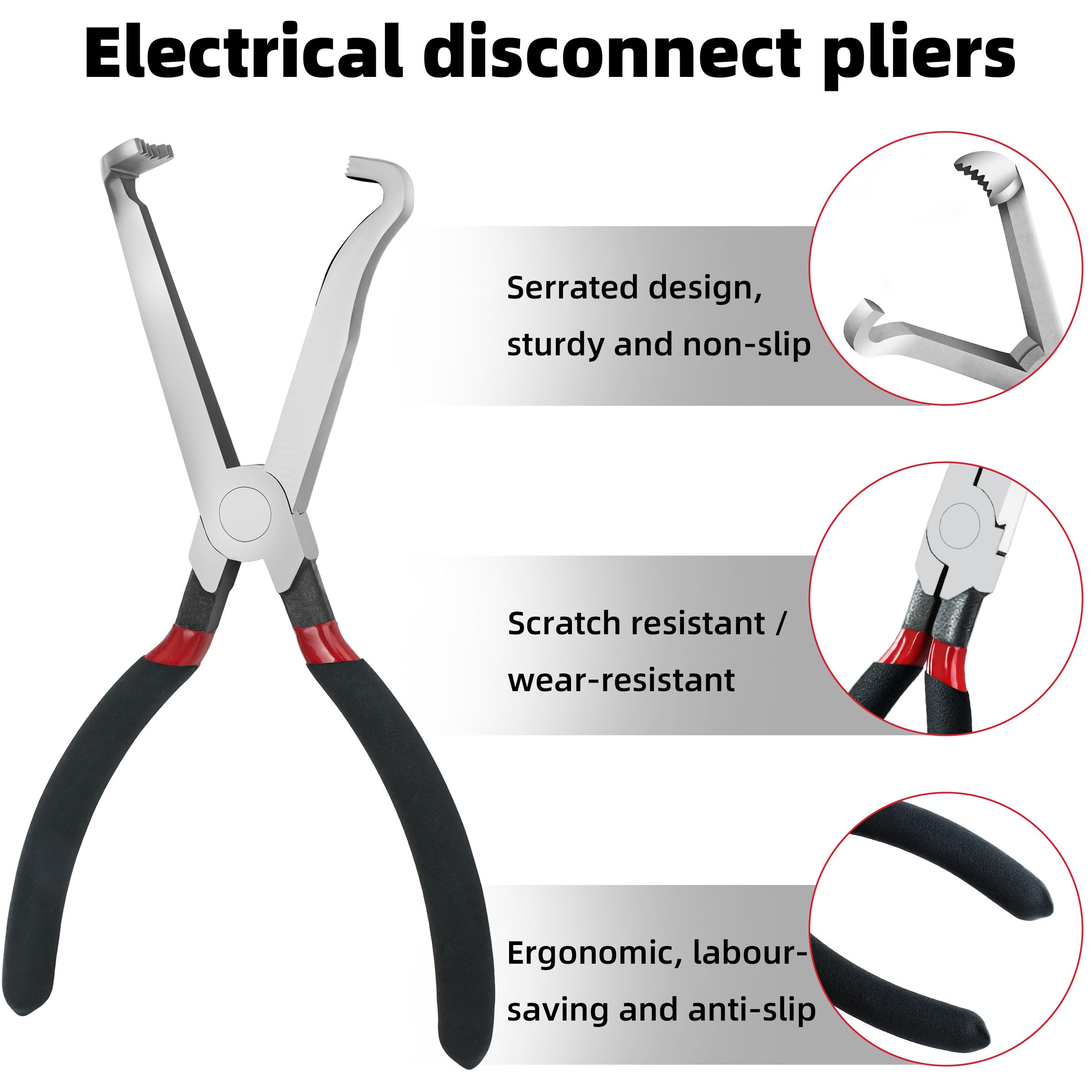 Electrical Disconnect Pliers, Connector Separator 8in Automotive Tools Electrical Connector Pliers - Image 4