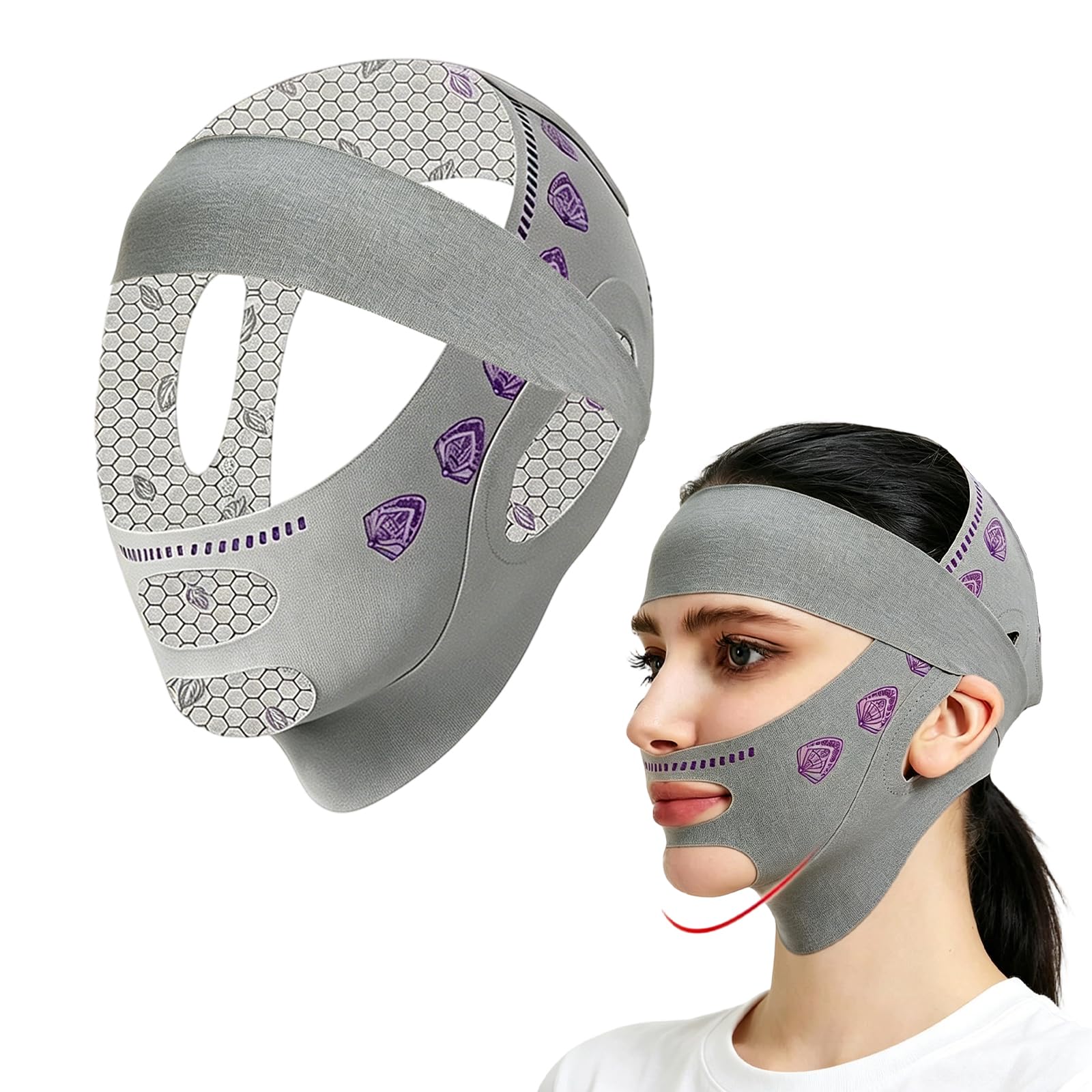 Double Chin Lift Mask, Face Lifting Mask for Skin Tightening and Wrinkle Reduction, Silicone Face Mask with Jawline Shaping Design, Adjustable Sleeping Mask for Daily Facial Care Routine-picture-53