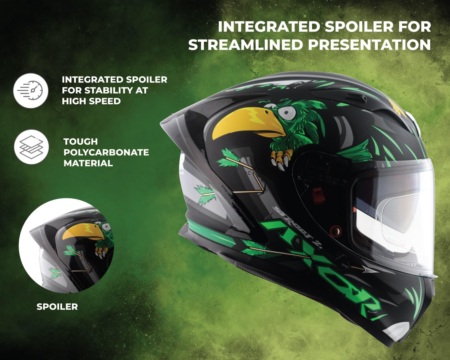 y.matsuse.724 Axor Street Zazu ISI ECE DOT Certified Full Face Dual Visor