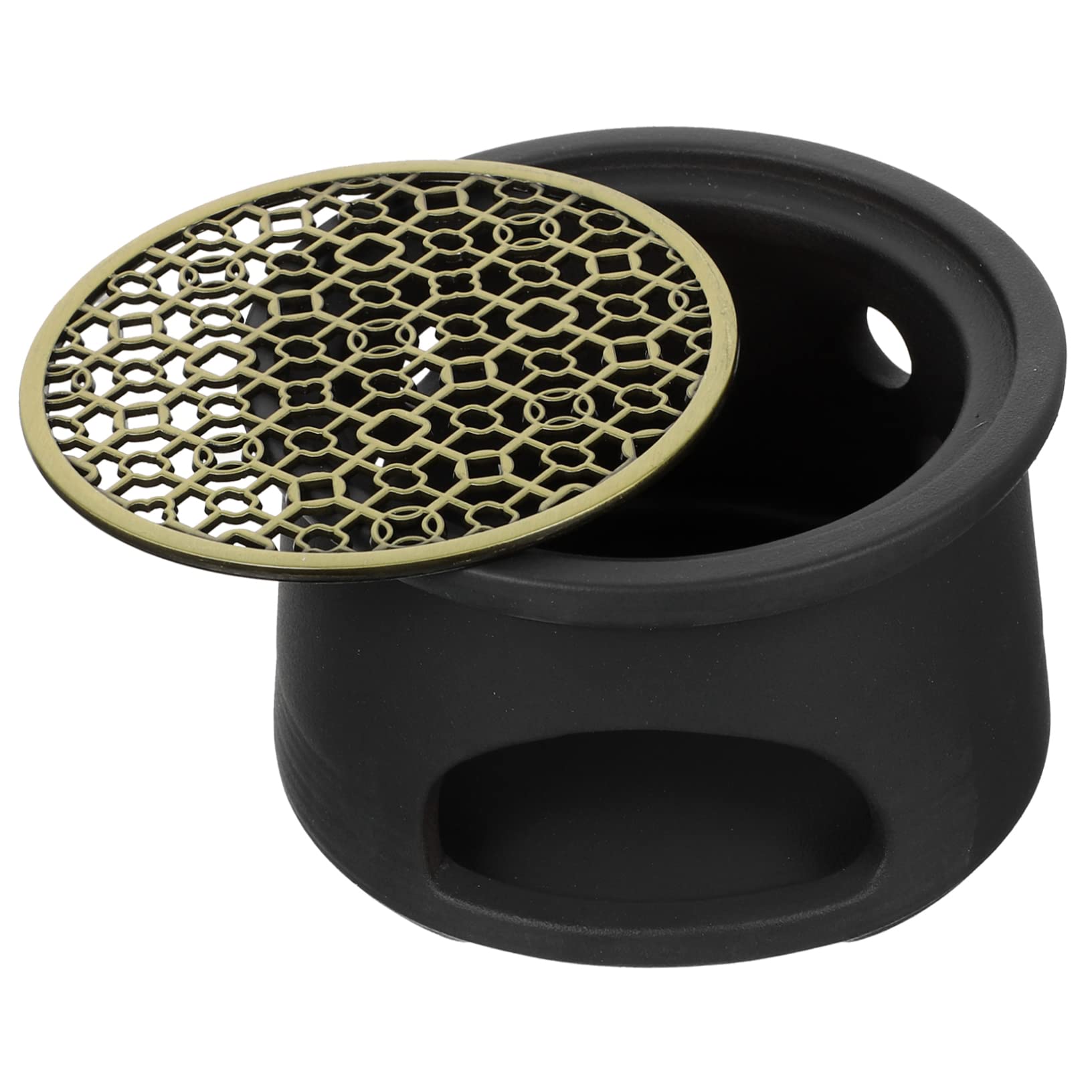 LABRIMP Cute Ceramic Teapot Warming Base Candle Melting Feature Portable Wax Melt Warmer for Tea Food Heating and Home Decor for Living Room and Office Use