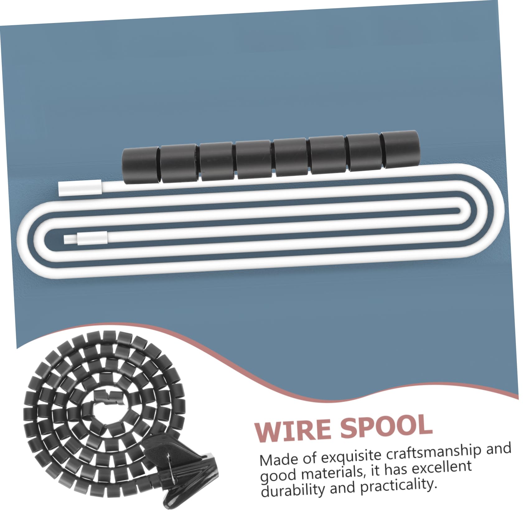 DOITOOL 4piezas Manga Flexible De Gestión De Cables para Organizar Cables Tubo Enrollable para Mantener El El y