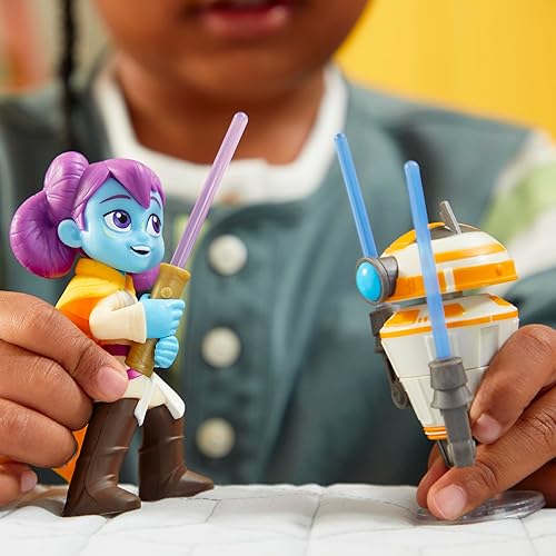 Miniatura 4 de Star Wars Young Jedi Adventures LYS Solay & Training Droid Figuras de acción, juguetes de escala de 4 pulgadas, juguetes preescolares para niños y