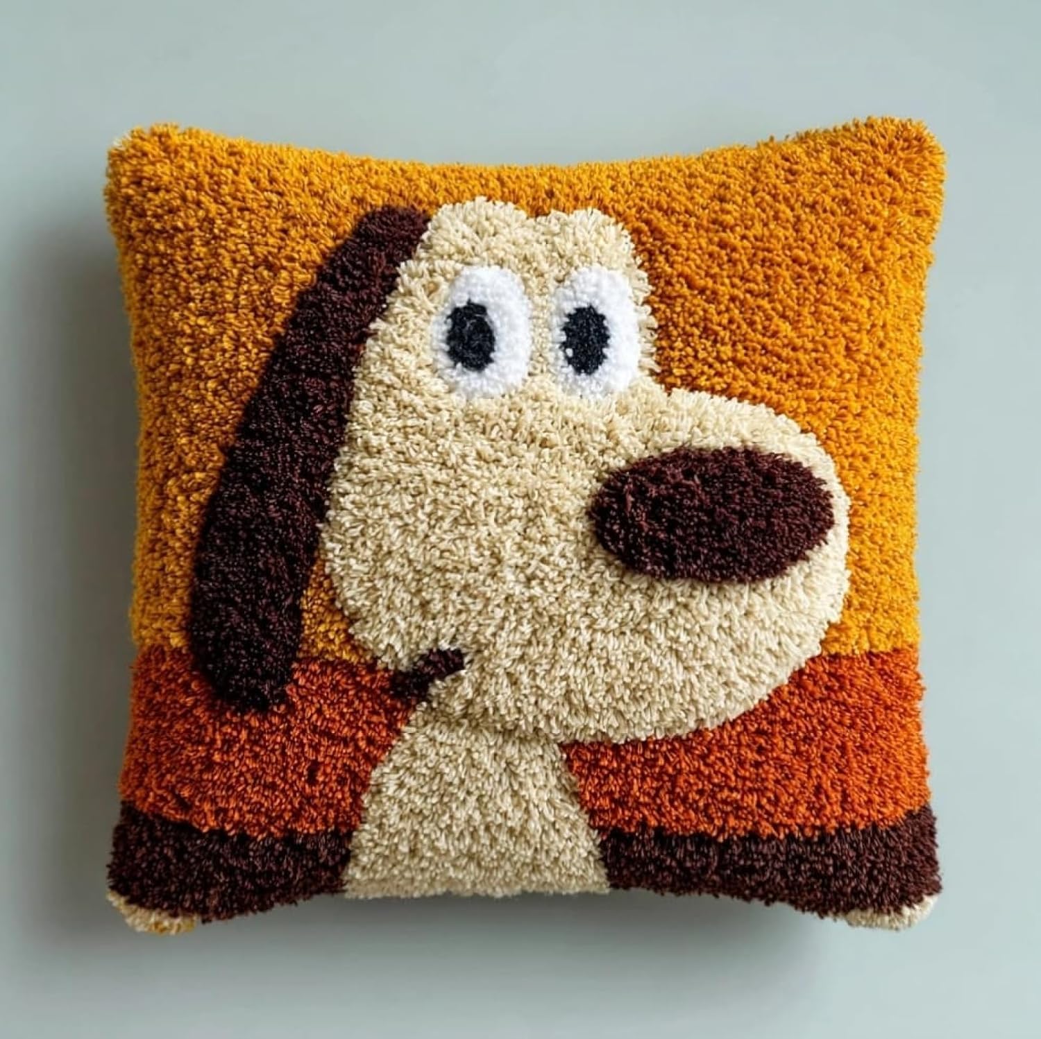 Kit de crochet à loquet chien 43x43cm avec canevas pré-imprimé NAHUIGOOD - 7
