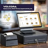 Vista 6 de Volcora Cajón de caja registradora de 13 pulgadas para sistema de punto de venta (POS) con bandeja de efectivo de 2 niveles totalmente extraíble, 4