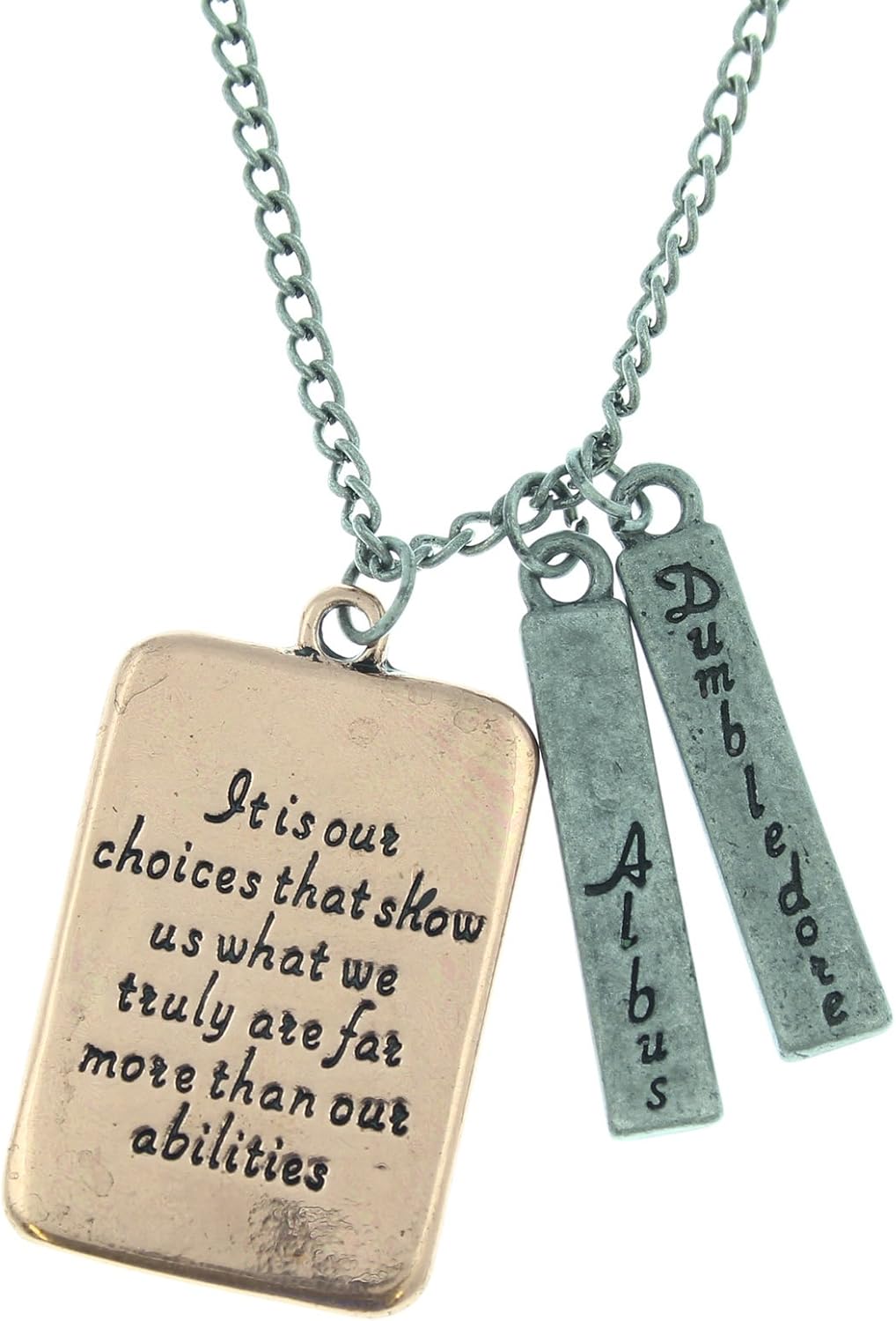Collar con diseño de Harry Potter con cita del personaje Albus Dumbledore
