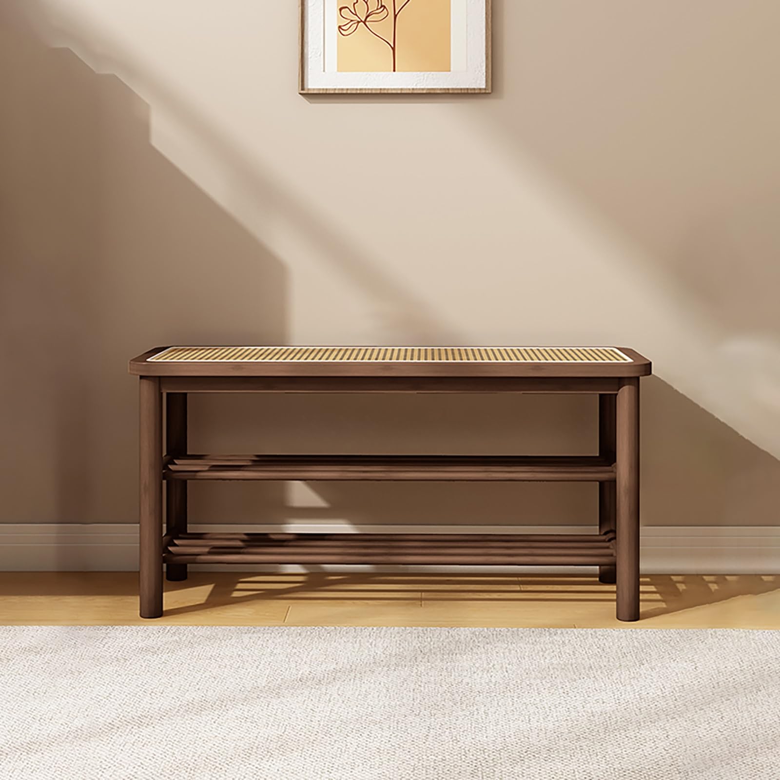 Banc de rangement pour chaussures pour ranger efficacement une entrée encombrée facilement