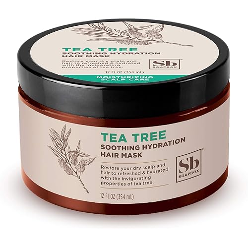 Soapbox Hair Mask, Tea Tree Deep Conditioner - Soothing Hydration for Dry, Damaged or Frizzy Hair (12oz)