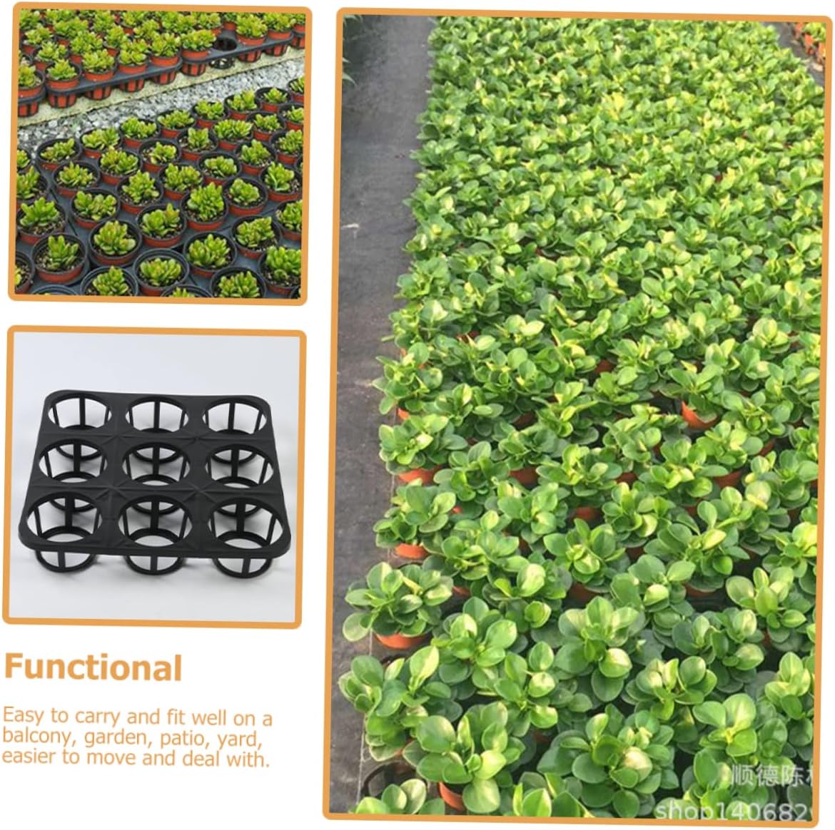 5pcs Nursery Pot Bracket for Plant Germination Round Propagation Tray Rack Drainage for Greenhouse and Home Gardening