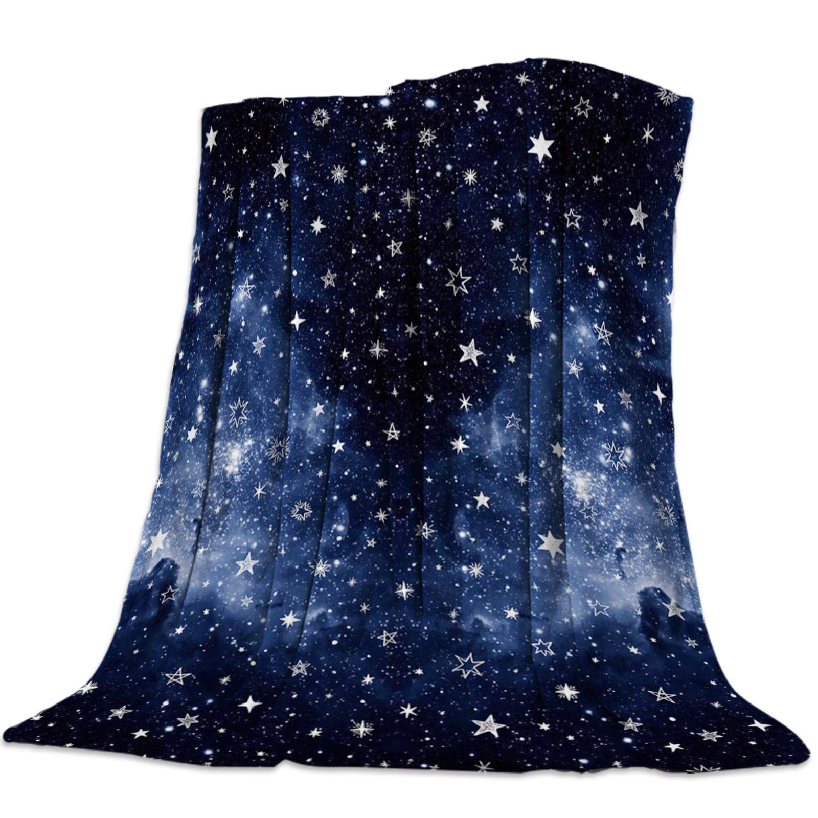 Cllym Night Sky Throw Blanket Cute Kids Design Warm Microfiber Blanket