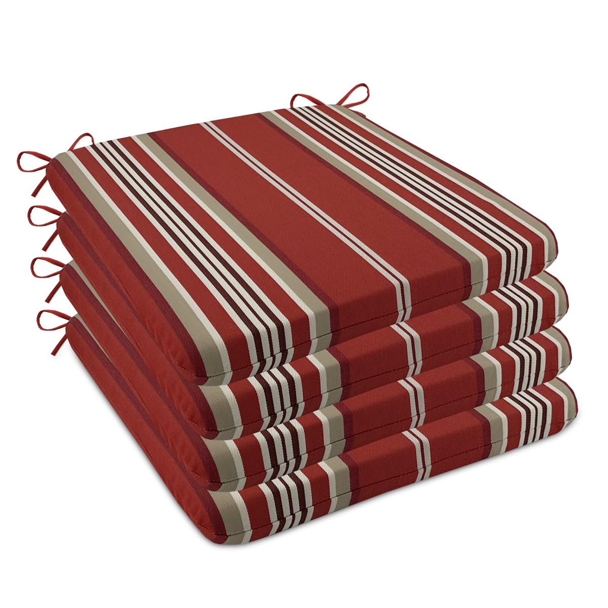 Coussin de chaise d'extérieur imperméable haute densité rouge