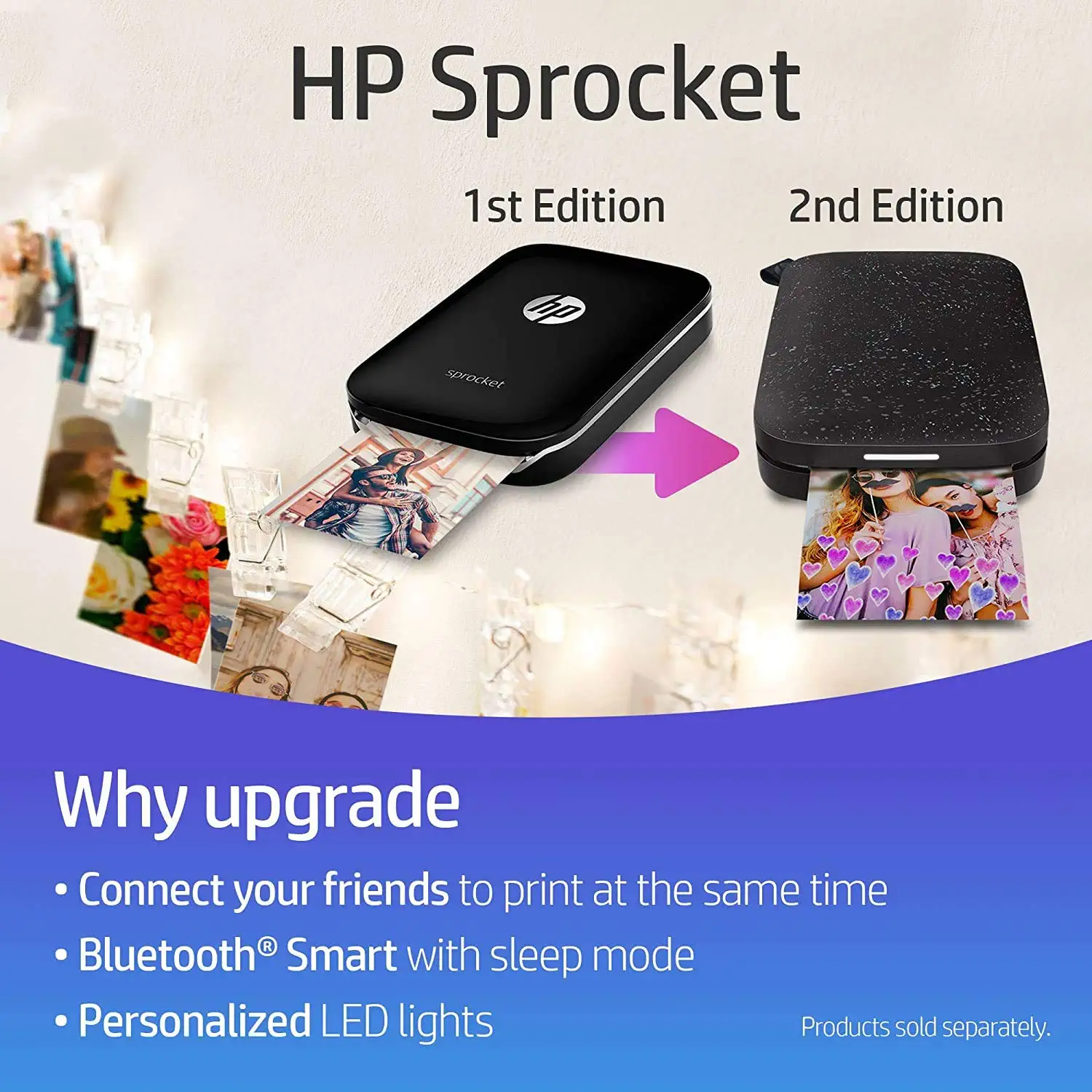 HP Sprocket Portable Photo Printer 