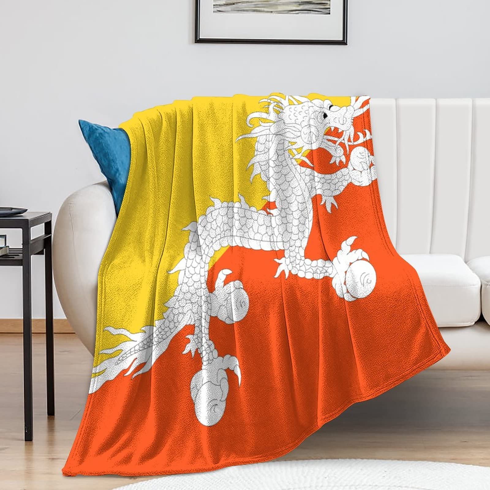 Couverture en peluche Bhoutan grand plaid cocooning lit
