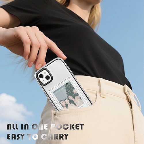 Miniatura 5 de ZCDAYE Funda para iPhone 13, iPhone 13 (6.1 pulgadas) con tarjetero y funda transparente de TPU suave a prueba de golpes para iPhone 13 (6.1