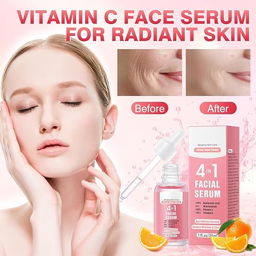 Miniatura 2 de Suero facial con vitamina C, suero facial hidratante con vitamina C, ácido hialurónico, niacinamida, vitamina E, antienvejecimiento, suero
