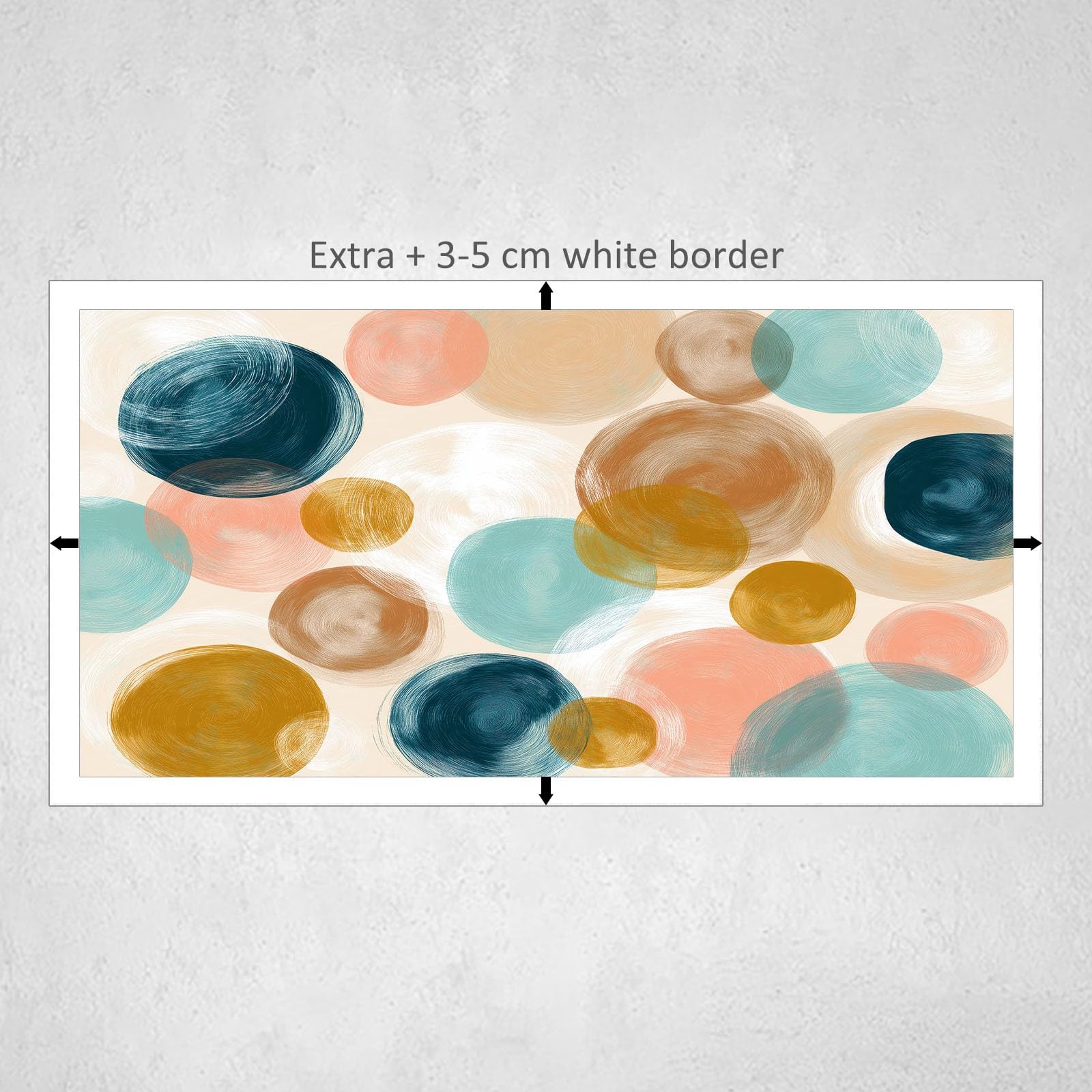 Genérico Cuadro Lienzo Decoracion Moderno Grande Arte Abstracto De Lunares 70x50cm Cuadros Decorativo con Marco, Cuadro Pared para Salon Dormitorio Baño Pasillo Hogar
