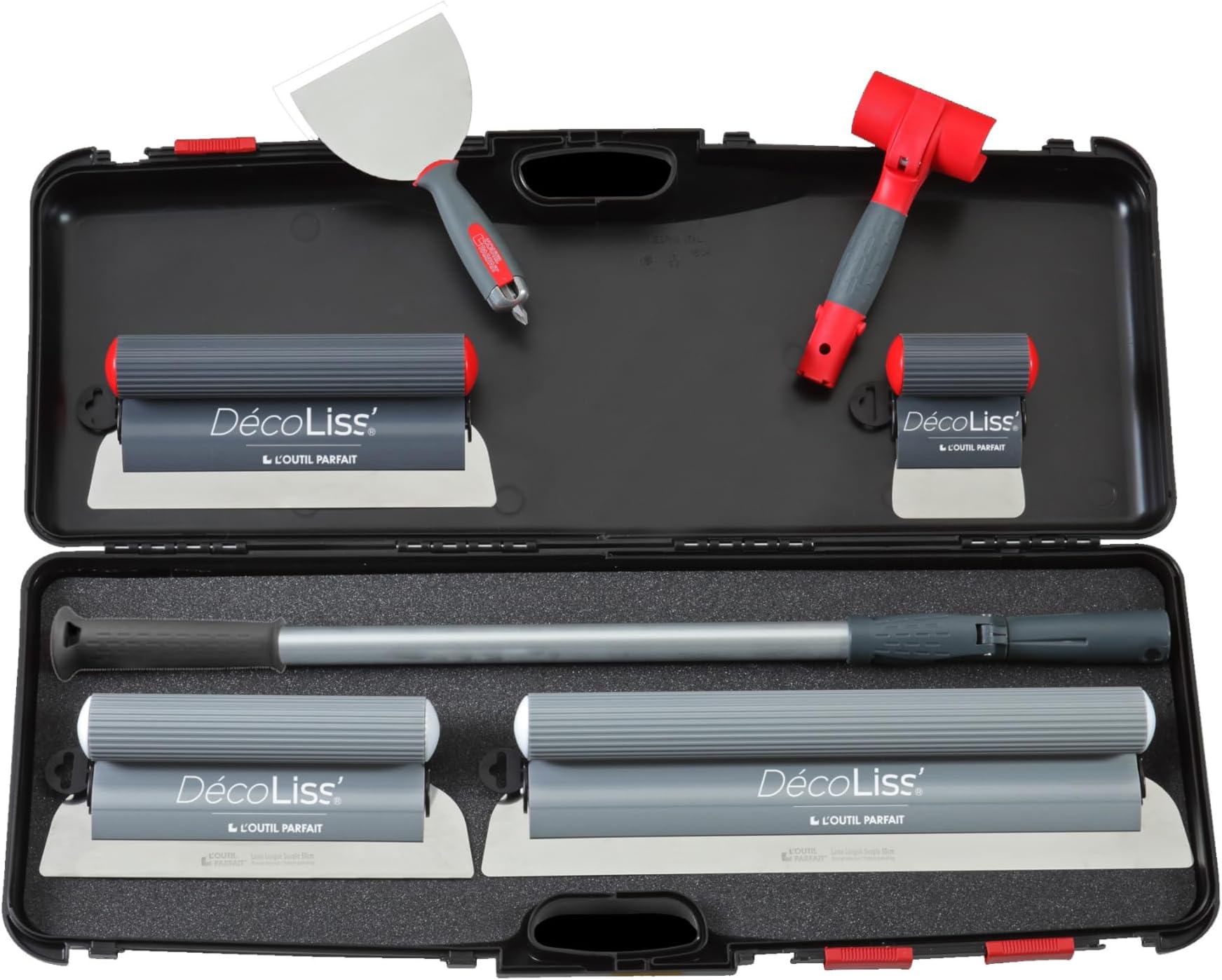 Valise DécoLiss' Plaquiste par L'outil parfait kit de 7 pieces with système perchable