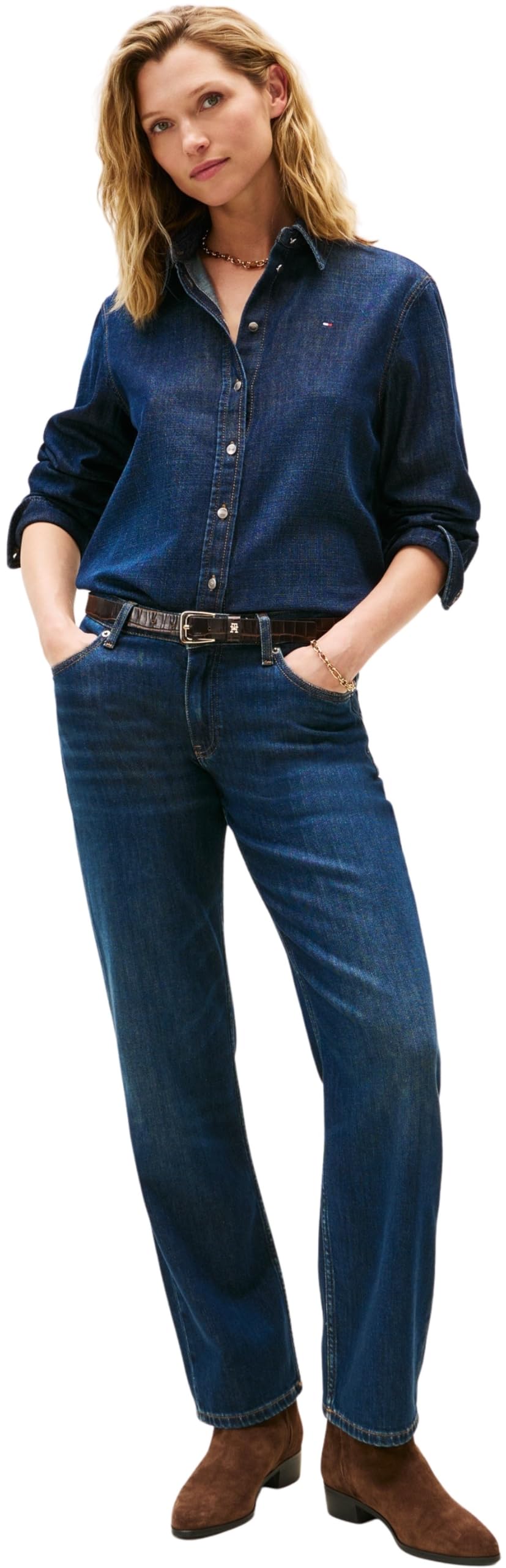 Tommy Hilfiger Damen Jeanshemd Milo Regular Fit