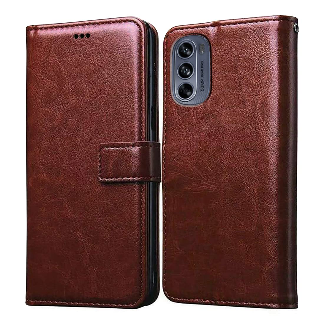 Casotec Flip Cover for Motorola Moto G62 5G | Premium Leather Finish | Inbuilt Pockets & Stand | Flip Case for Motorola Moto G62 5G (Brown) (B0BGSX6FJR) Amazon Price History, Amazon Price Tracker