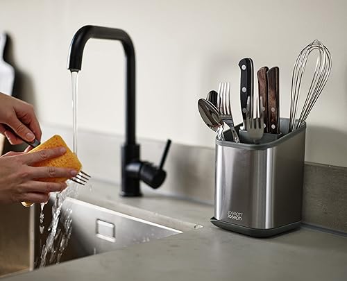 Miniatura 5 de Joseph Joseph Duo - Escurridor de cubiertos de acero inoxidable, organizador de utensilios de cocina