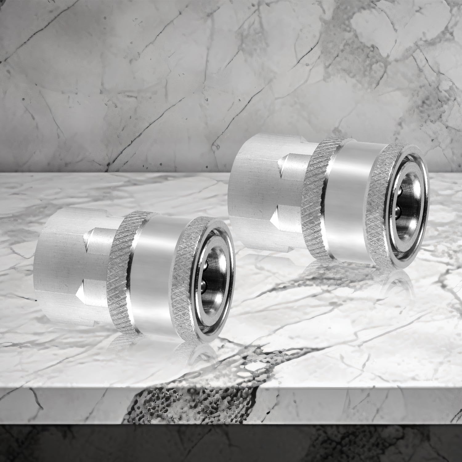 2pcs Fast Connect Pressure Washer Fittings, Stainless Steel Pressure Water Gun Connectors 1/4 Fast Connect Plug(Female Internal Threads)