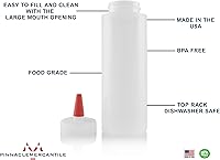 Vista 3 de Pinnacle Mercantile Paquete de 3 botellas exprimibles de condimentos de 8 onzas, tapa roja, suaves para glaseado, salsa de tomate, glaseado