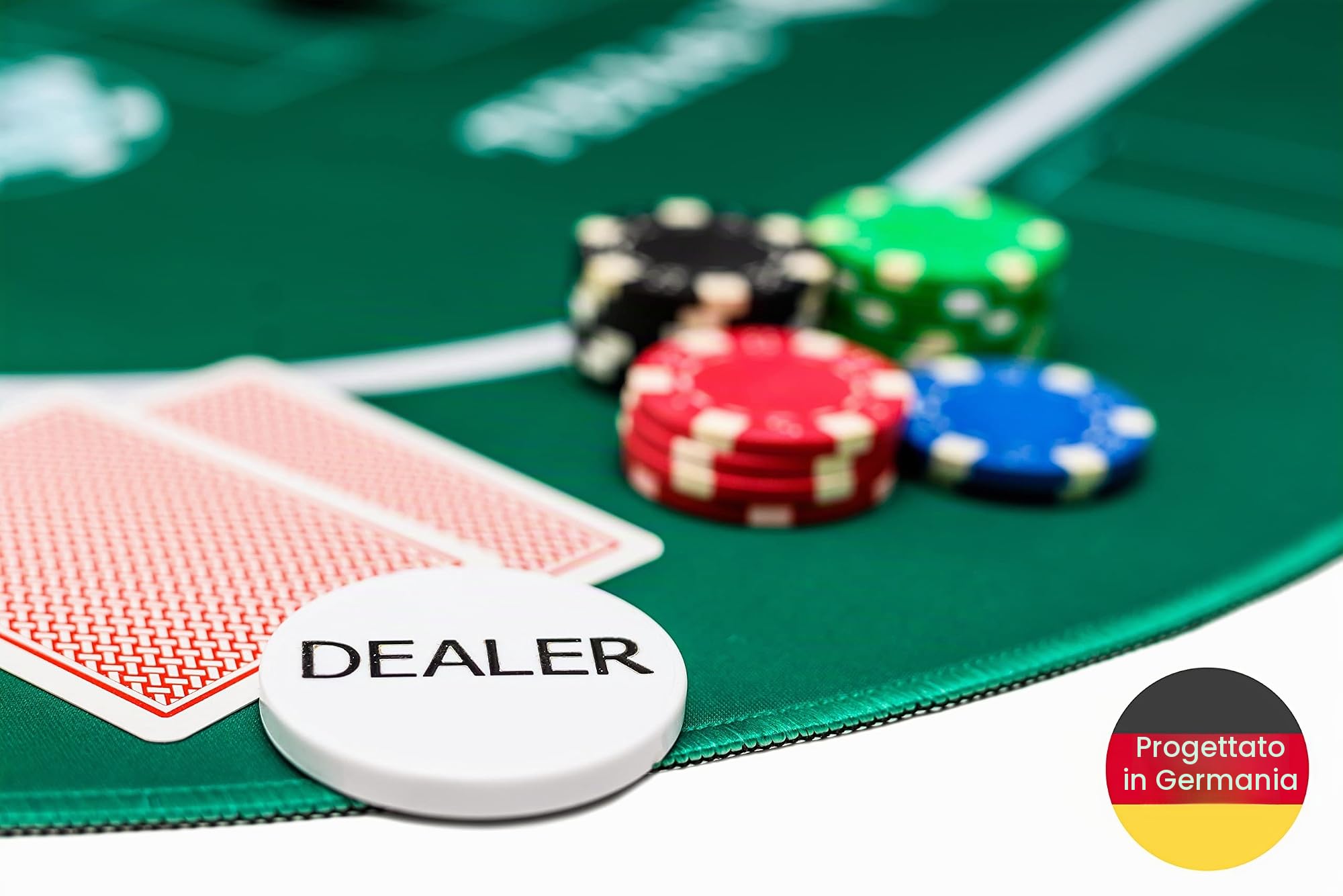 XXL Tappetino Professionale da Poker 100 x 60cm + Borsa per Il Trasporto - Base per Tavolo da Poker / Copertura per Tavolo da Poker / Tappeto da Poker / Tessuto da Poker