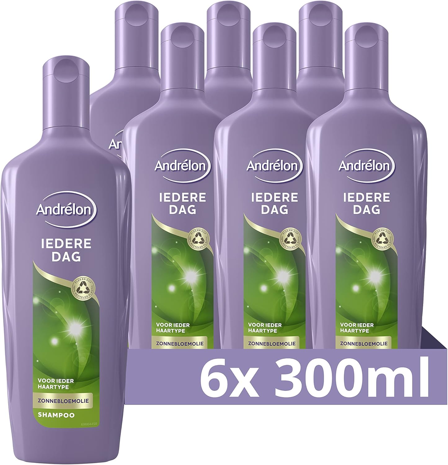 Andrélon Iedere Dag Shampoo, verzorging voor ieder haartype – 6 x 300 ml – Voordeelverpakking