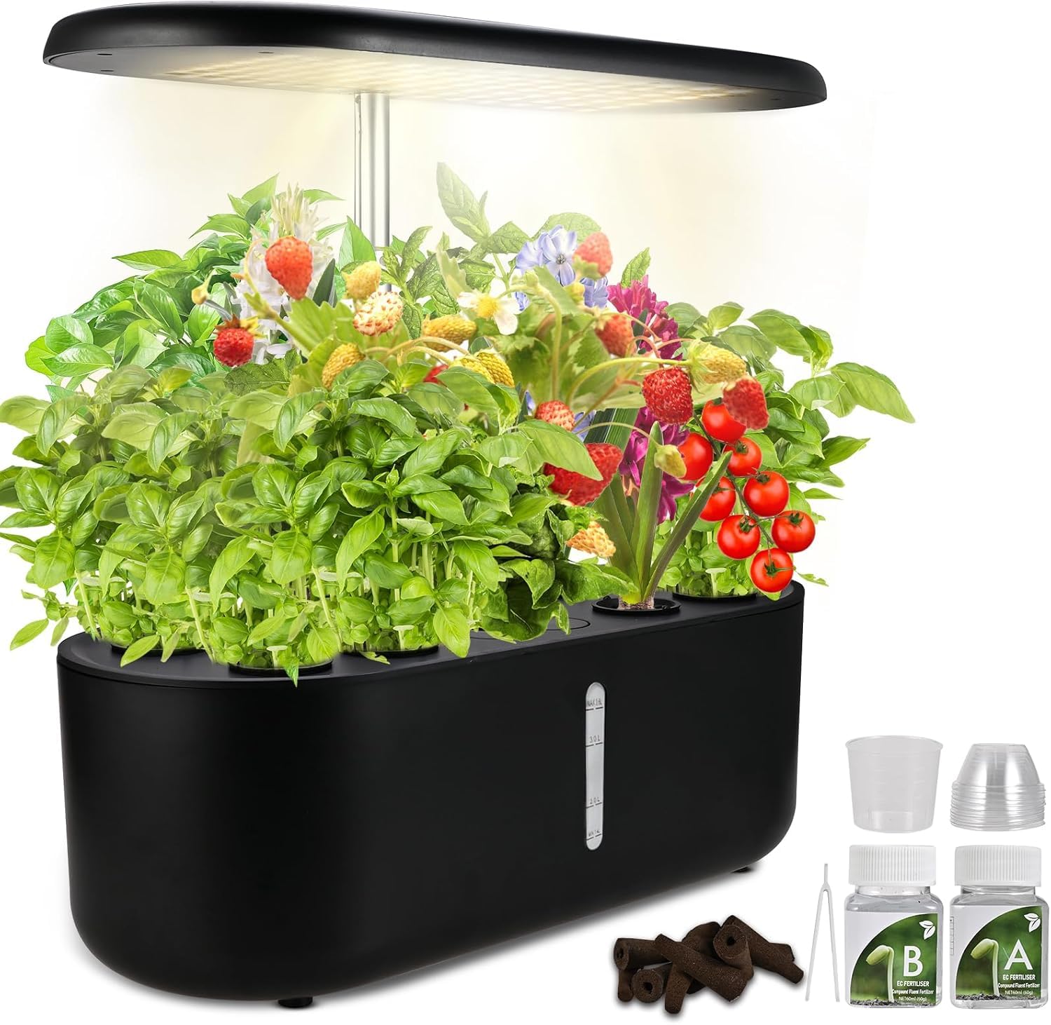 Cieex Potager Intérieur Hydroponique 10 Pods avec LED Grow Light 3 Modes de Croissance Intelligents Kit Complet de Cultures Hydroponiques