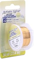 Vista 18 de Artistic Wire, Alambre de latón calibre 12 resistente al deslustre, 10 pies