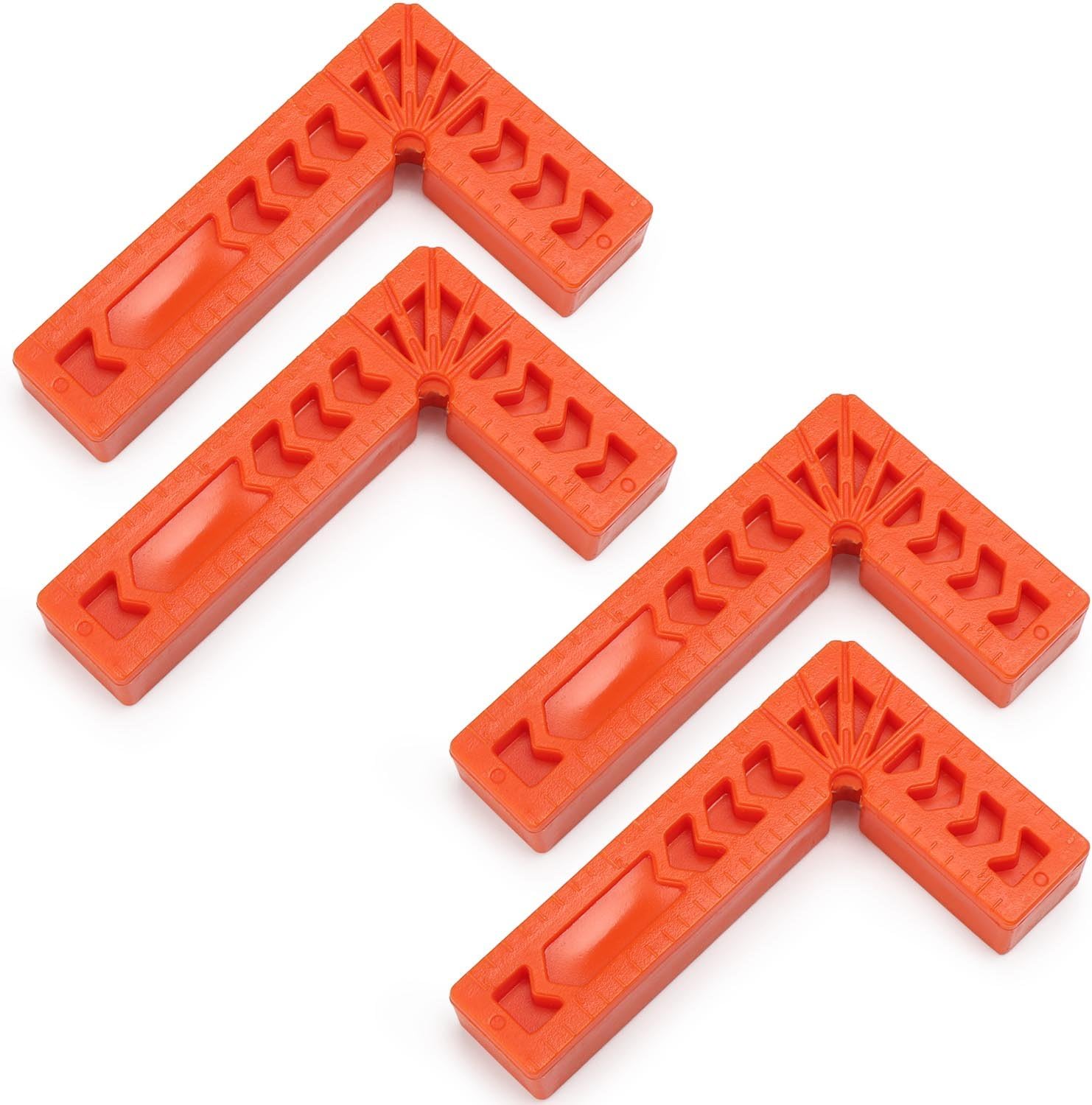 90 Degree Positioning Squares, EnPoint Clamping Square 3.1 x 2 Inches Angle Square Mini Corner Clamp Plastic Woodworking Tool for Picture Frames Boxes Cabinets or Drawers (Set of 4)