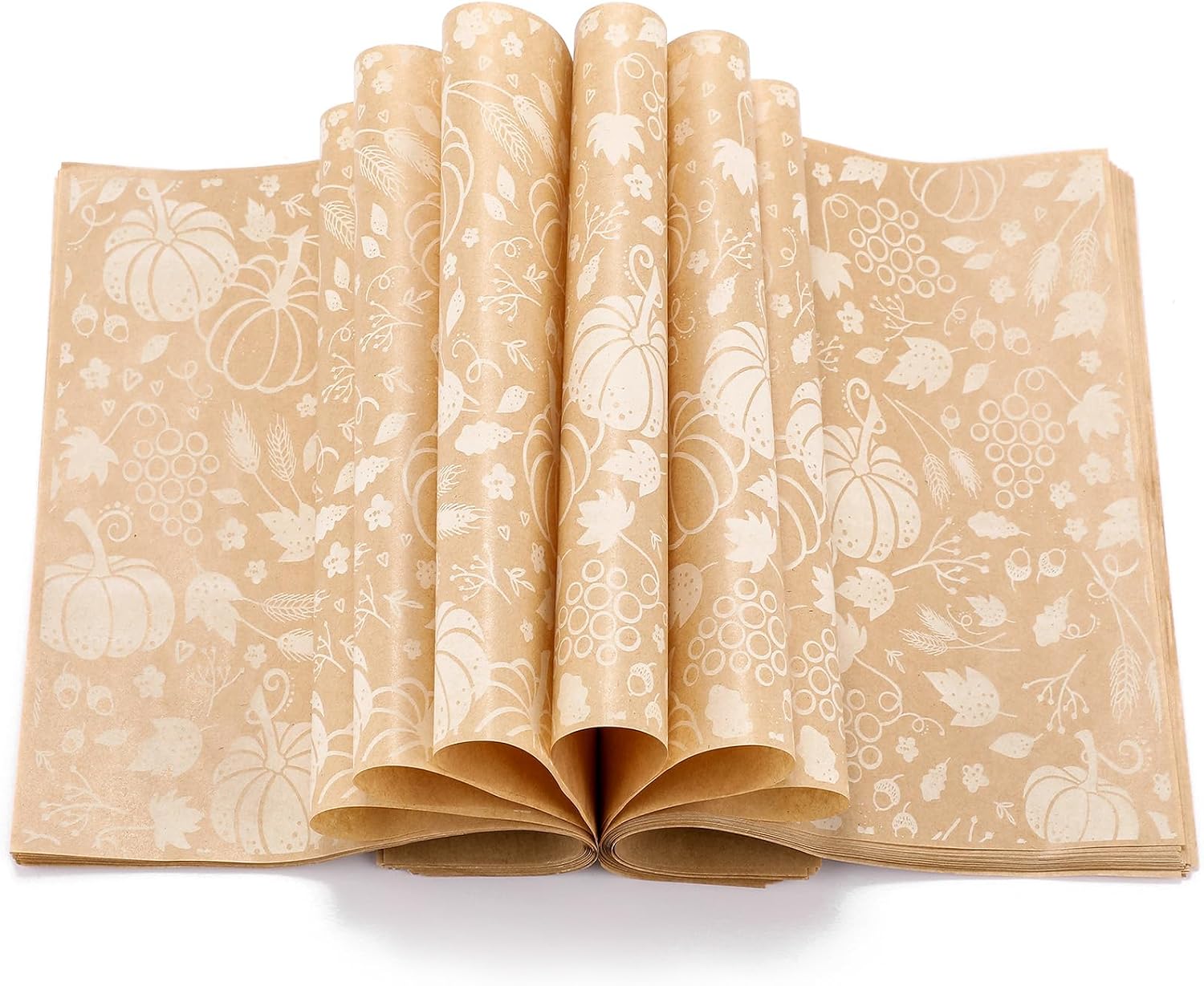 Tenare Fall Wax Paper Sheet, 150 Pcs, Pumpkins,Maple Leaves