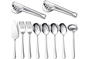 10-Piece Stainless Steel Serving Utensil Set