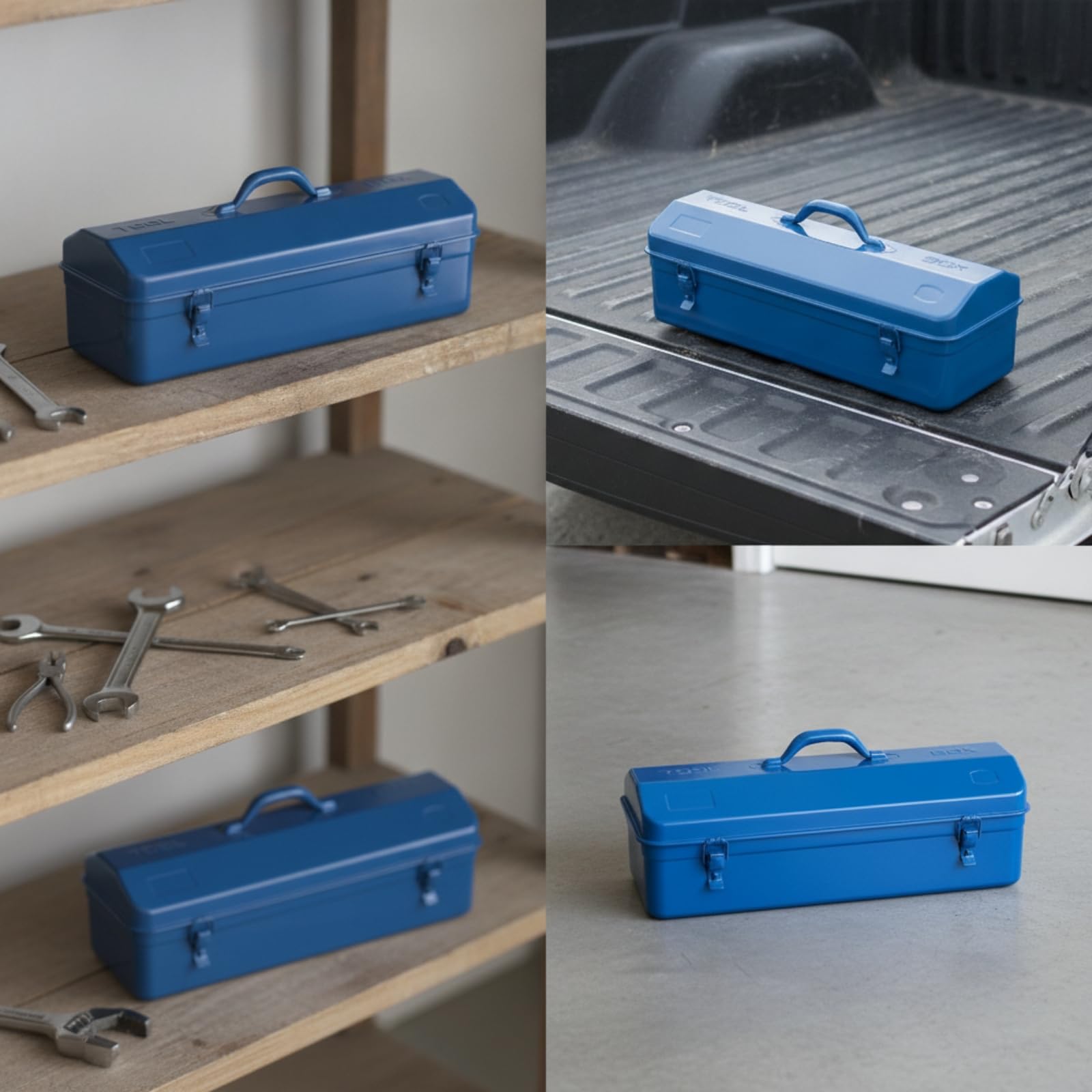 Gralara Caja Herramientas con Tapa | Recubrimiento Anticorrosivo Protector, Caja Herramientas Acero, Portátil, para Hogar, Garaje
