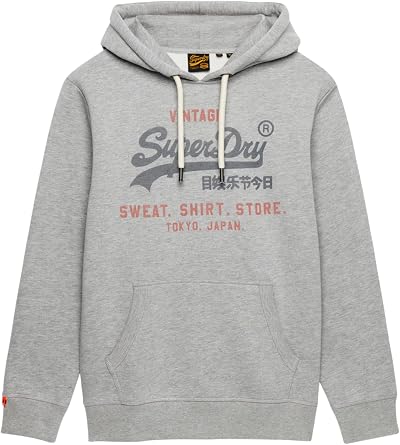 Superdry Vl Heritage Relaxed Hoodie L Grey