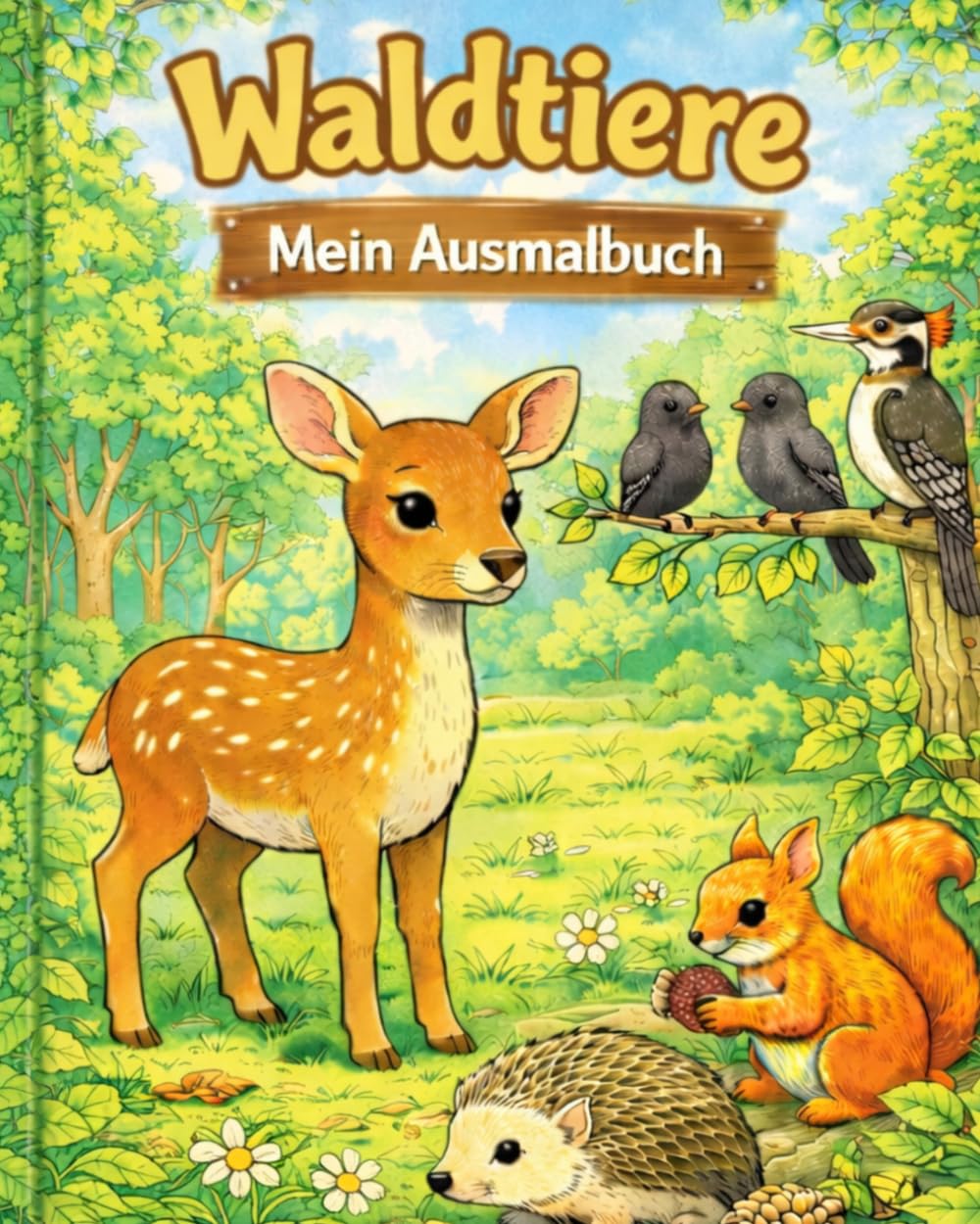 Waldtiere: Mein Ausmalbuch