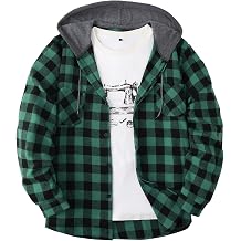 Flannel Shirt for Men Big and Tall Fashion Thermal Long Sleeve Shirts Light Fall Fleece Shirt Jackets with Pockets