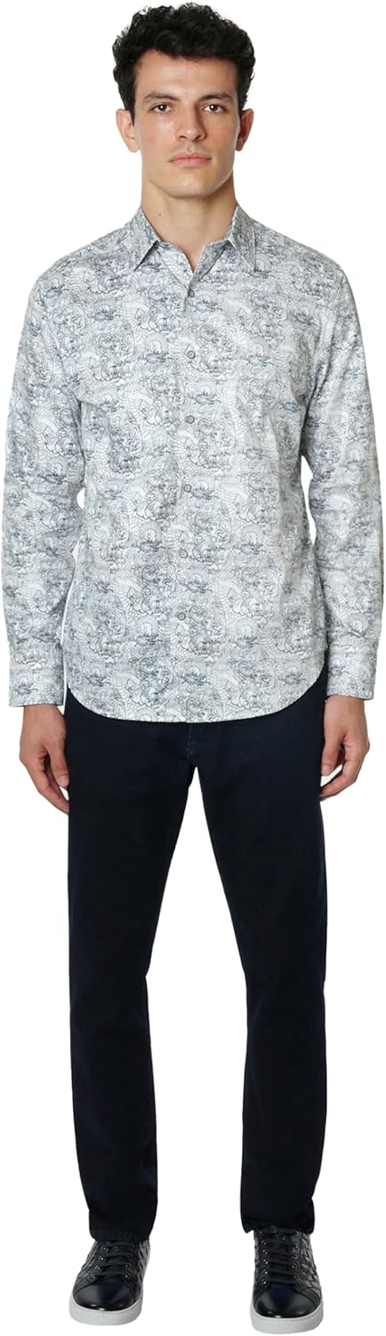 Robert Graham Mens Long Sleeve Patterned Button Down Shirt