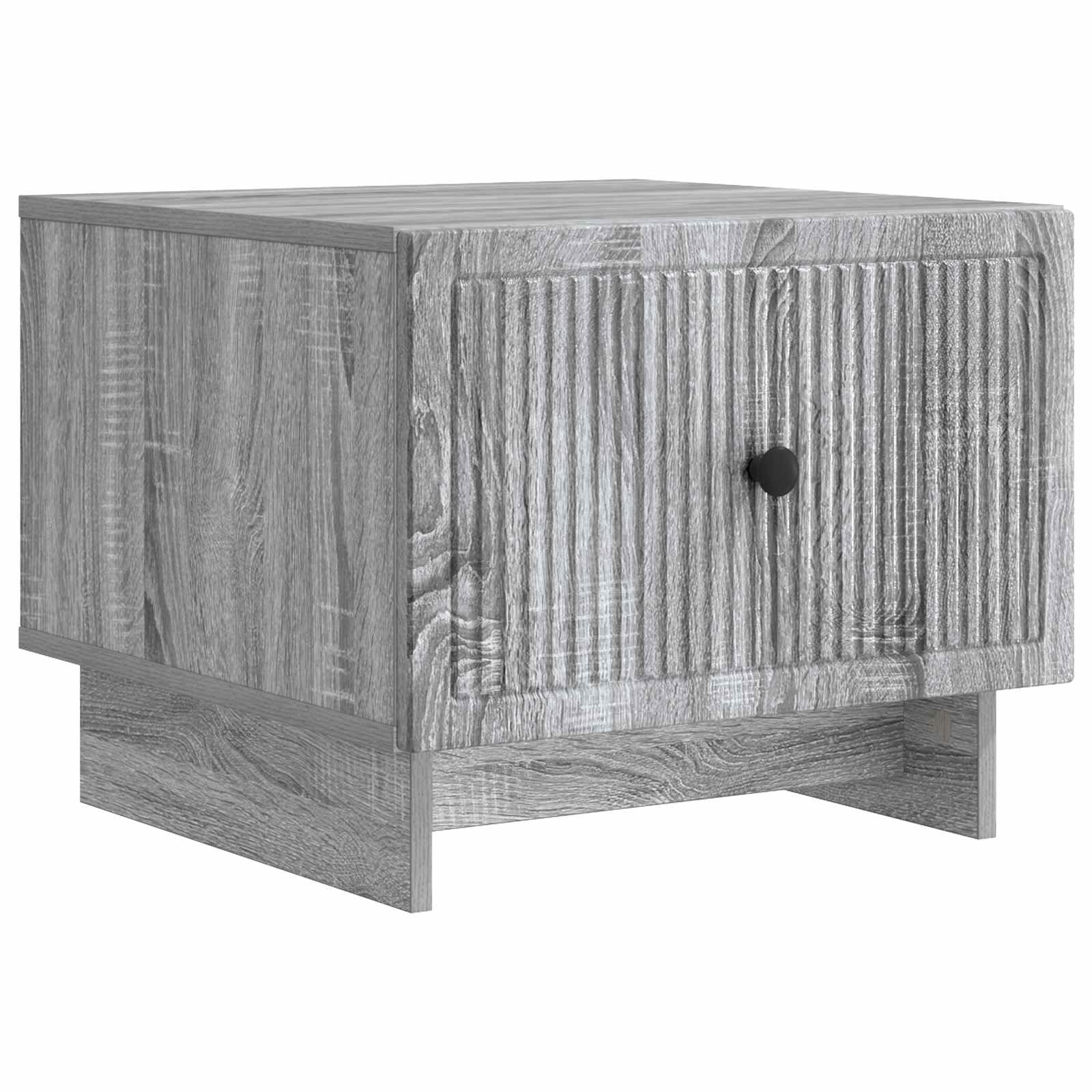 Table Basse Sonoma Gris meuble salon multifonction avec rangement pratique et tiroir bois