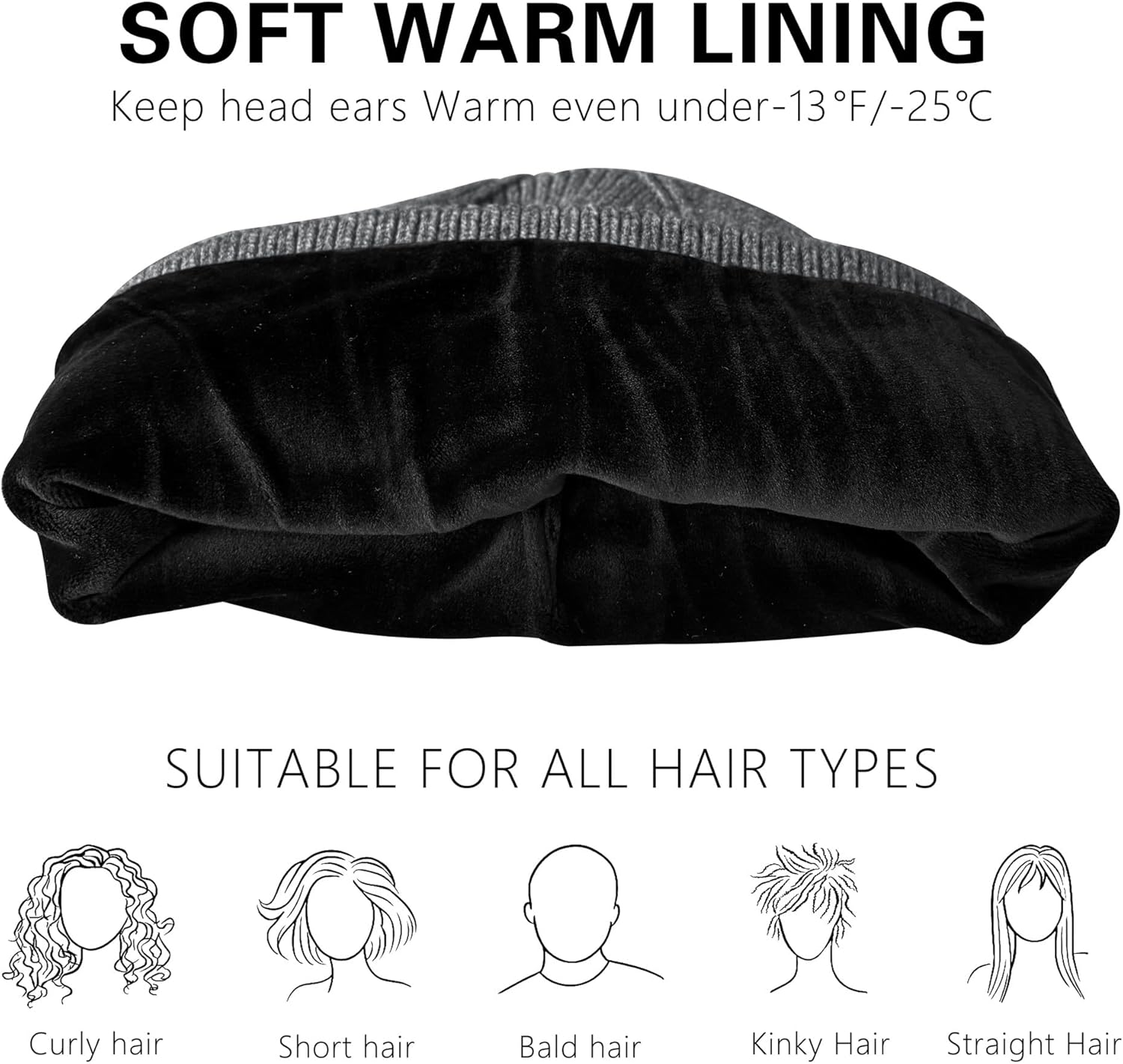 ATNKE LED Lighted Bluetooth Lined Fleece Beanie Hat, USB Rechargeable 4 LED Wireless Run Headlamp Cap for Men and Women - Image 4