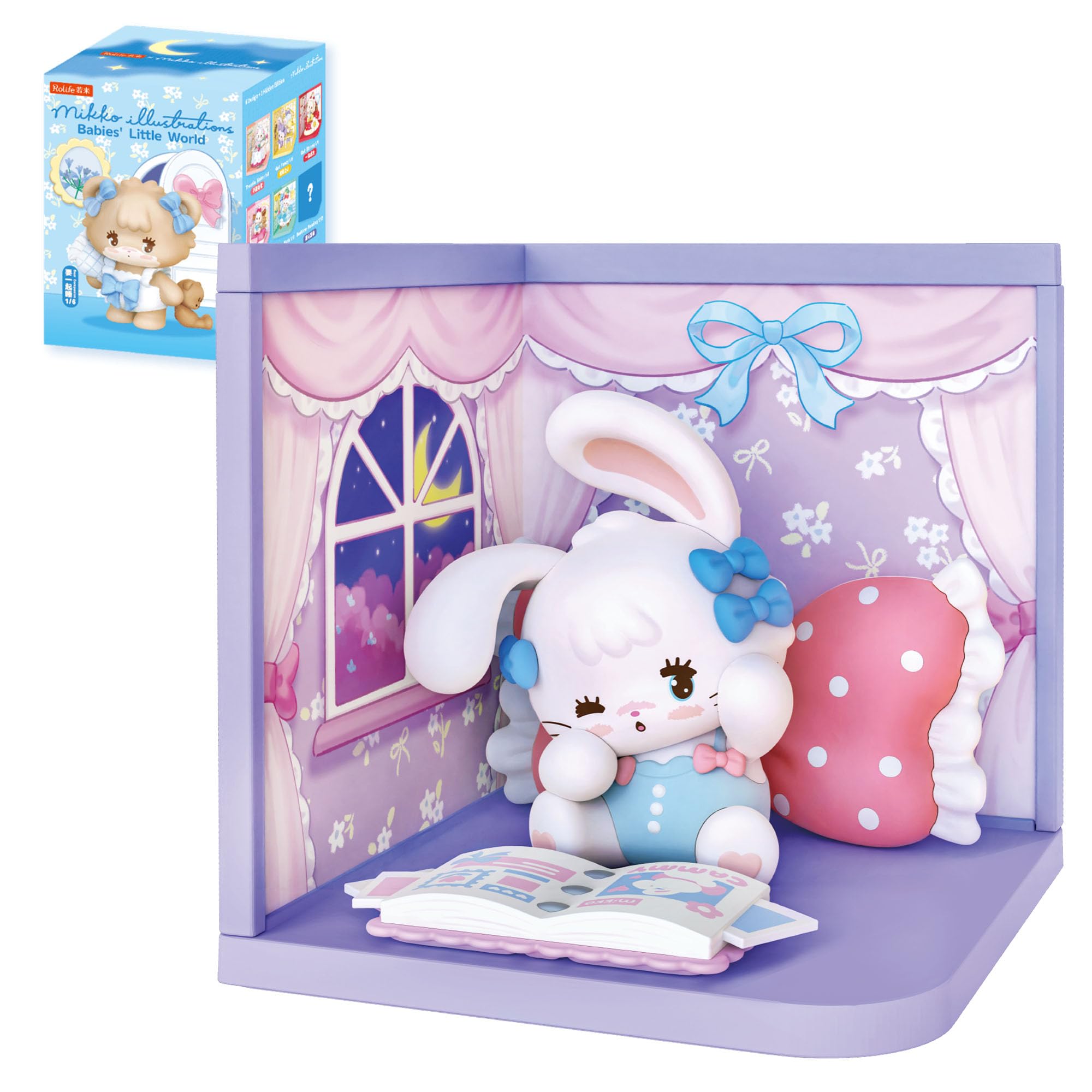 Rolife Blind Box Mikko Babies' Little World Serie, Blind Box Figuren im baubaren Räumen, Aesthetic Zimmer Deko, Überraschungsgeschenk Geburtstag Weihnachten für Teenager Mädchen & Frauen (Einzelbox)