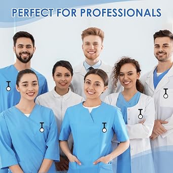 Goerpn Silicone Nurse Watch with Brooch, Infection Control Design, Pocket Clock with Pin for Health Care Nurse Doctor Paramedic, Medical Brooch Fob Watch for Women Men