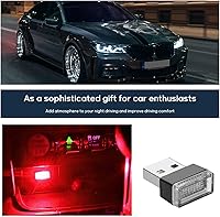 Vista 22 de 4 lámparas LED USB para el interior del automóvil, mini luz nocturna LED portátil, kit de iluminación ambiental de interfaz USB enchufable
