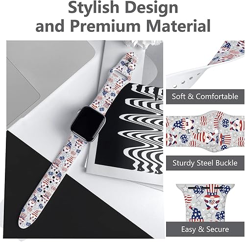 Vista 65 de Holidays Watch Band Compatible with Apple Watch Series 11 10 9 8 7 6 5 4 3 Ultra SE for Women Men, Soft Silicone Pumpkin Strap Replacement for