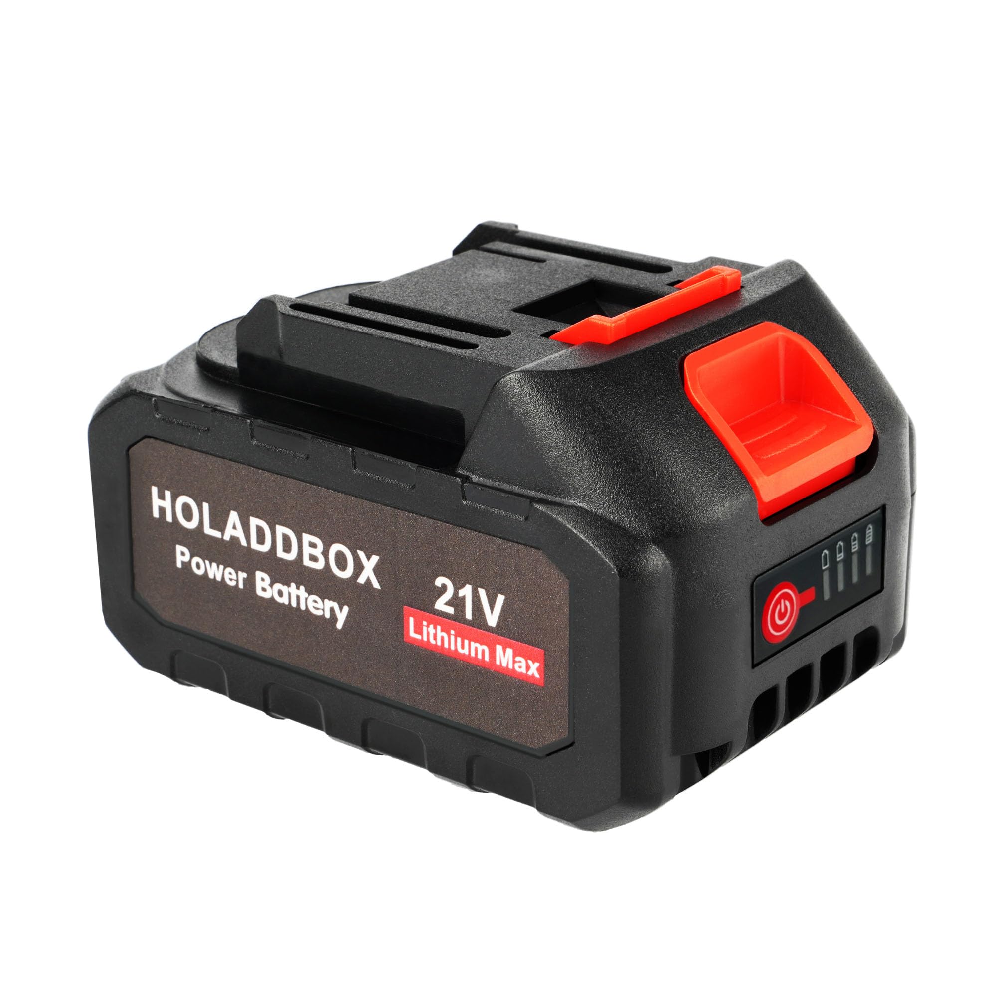 Batteria al litio da 21 V - 4,0 Ah Batteria di ricambio con indicatore LED compatibile con soffiatore per foglie e mini motosega senza fili da 4 pollici/6 pollici
