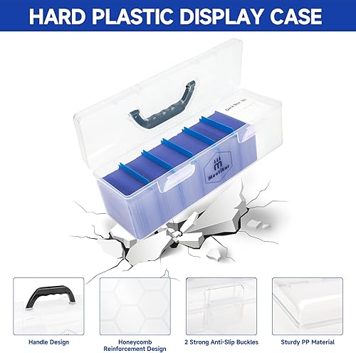 Miniatura 7 de Meetikar Caja de almacenamiento de tarjetas coleccionables compatible con más de 200 cargadores toploaders 1000+ Magic Commander, Yugioh, tarjetas
