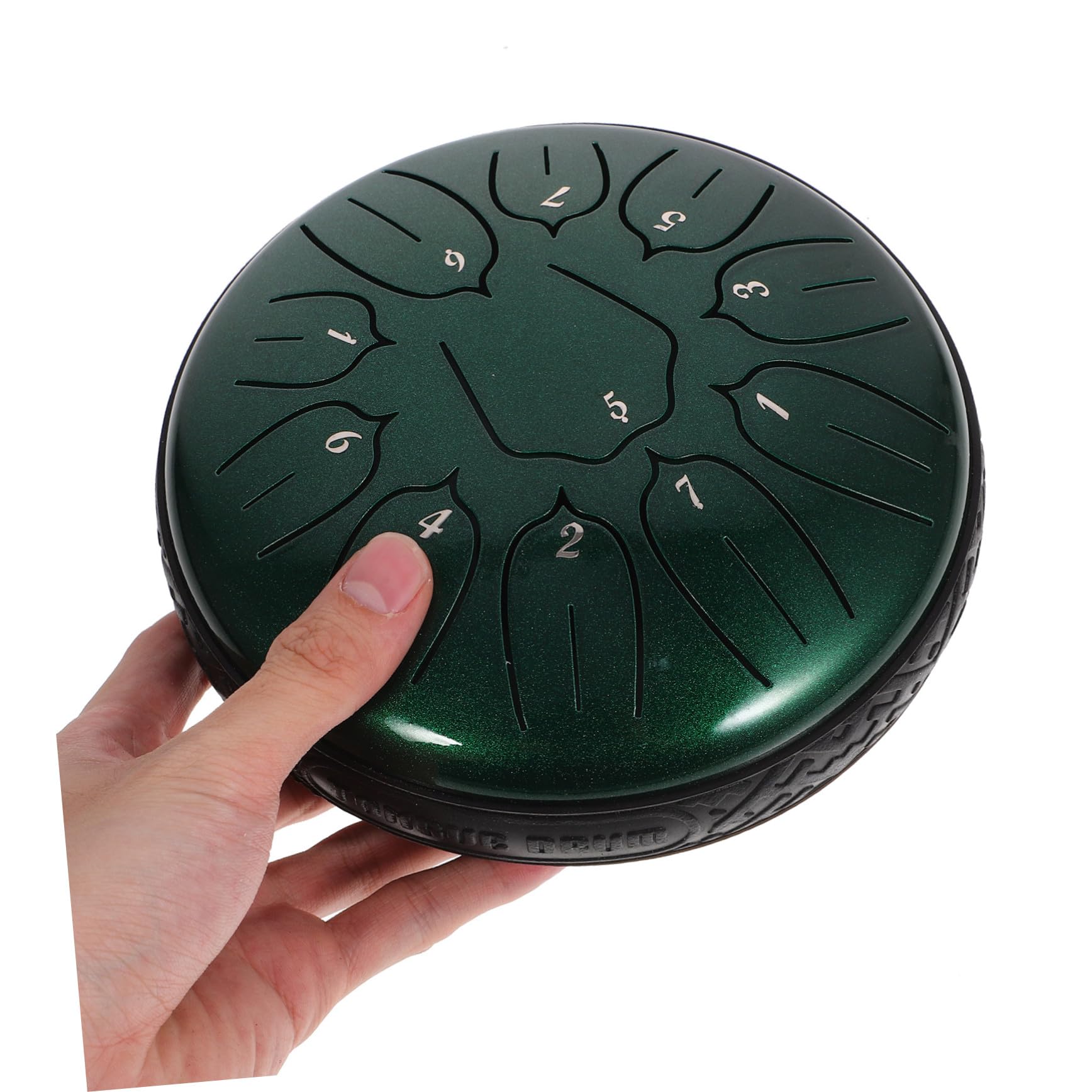 Lingua Steel Tongue Drum Note Verde Smeraldo con Spartiti Inglesi Strumento Percussione Creativo per Meditazione Yoga e Educazione Musicale